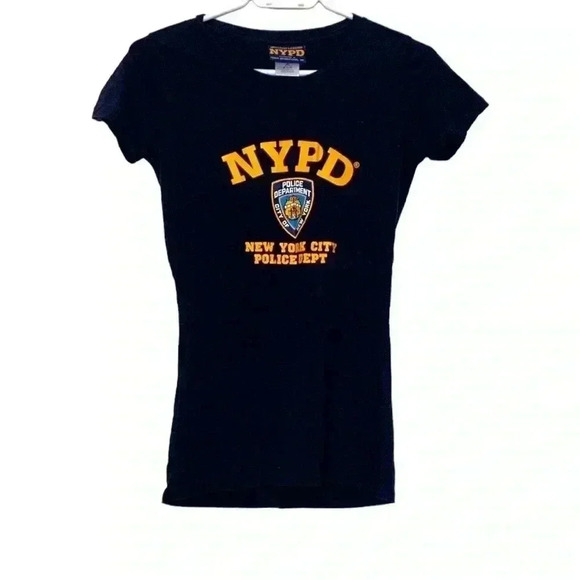NWOT  navy blue NYPD T-shirt made of 100% cotton - Picture 1 of 7